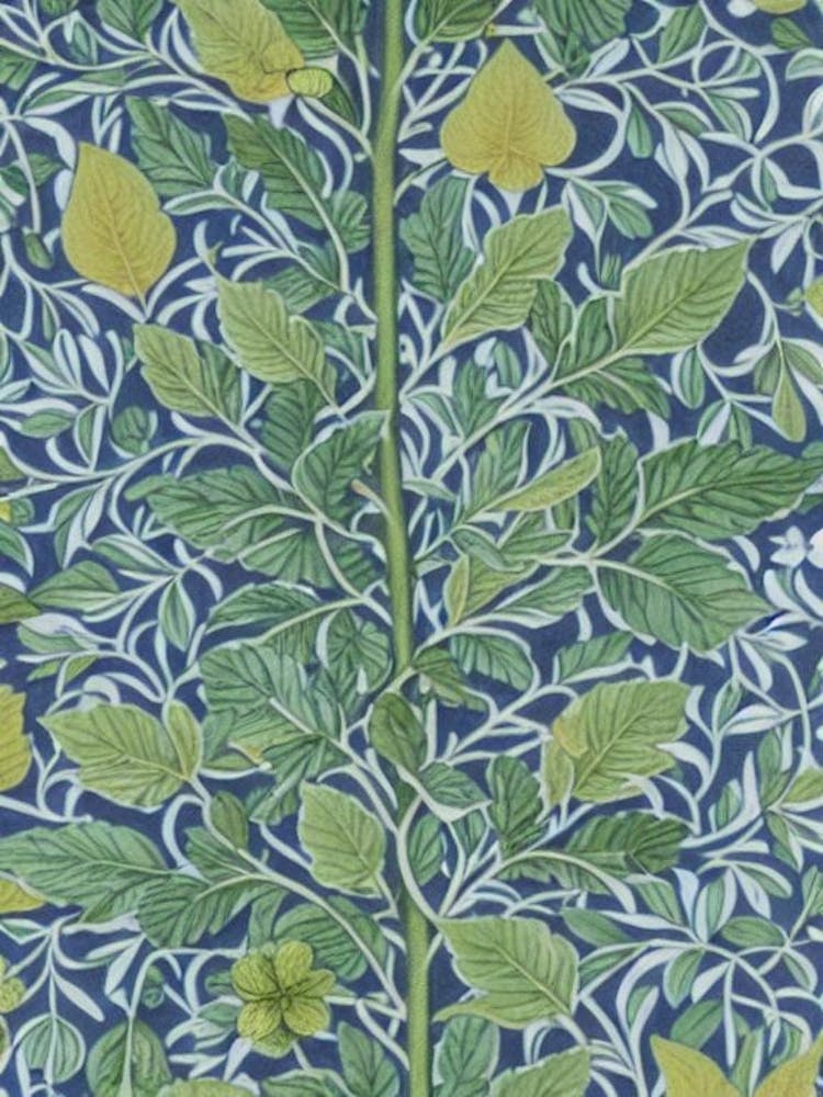Sassafras tree Vintage Botanical