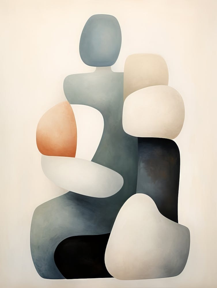 'Three Stones' Abstract Geometric Art