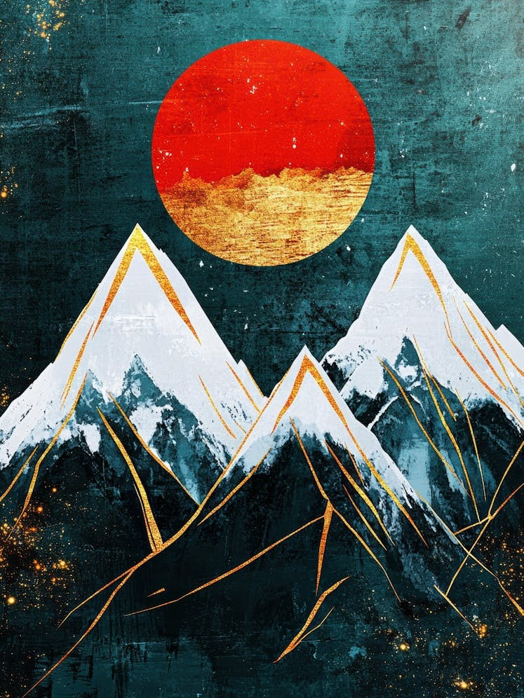 Mountain Range Canvas Print 3