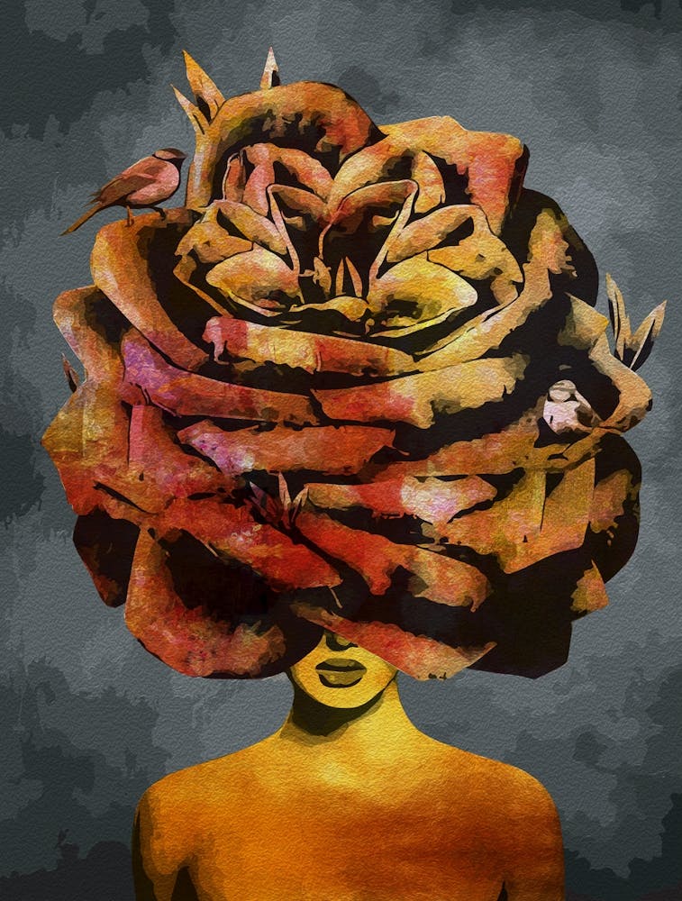 Golden Harmony Modern Oriental Canvas Art