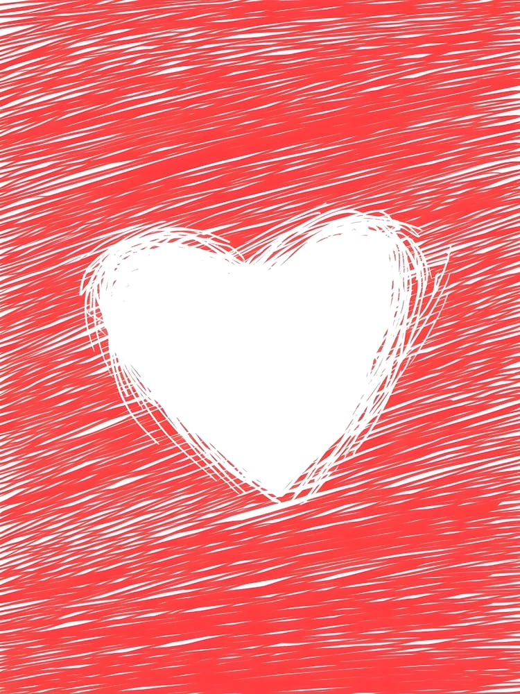 Heart On Red Background Vector