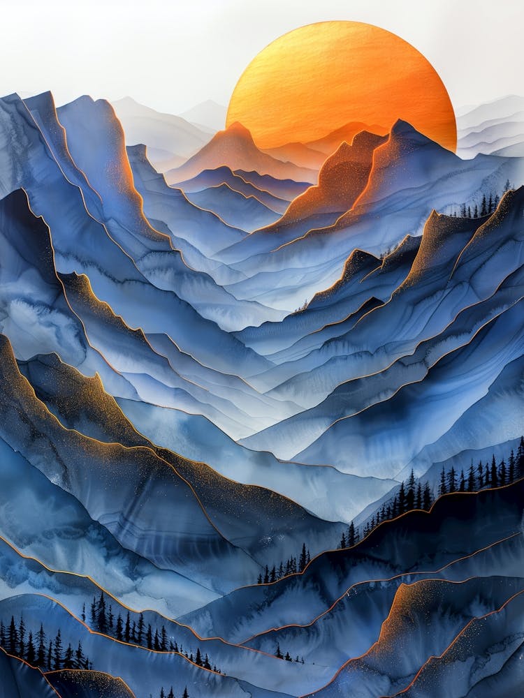 Sun abstraction painting 1
