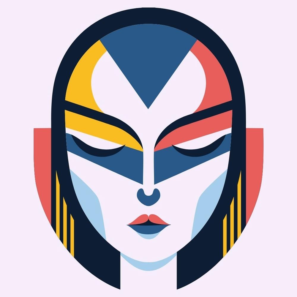 Visage de femme abstrait 1