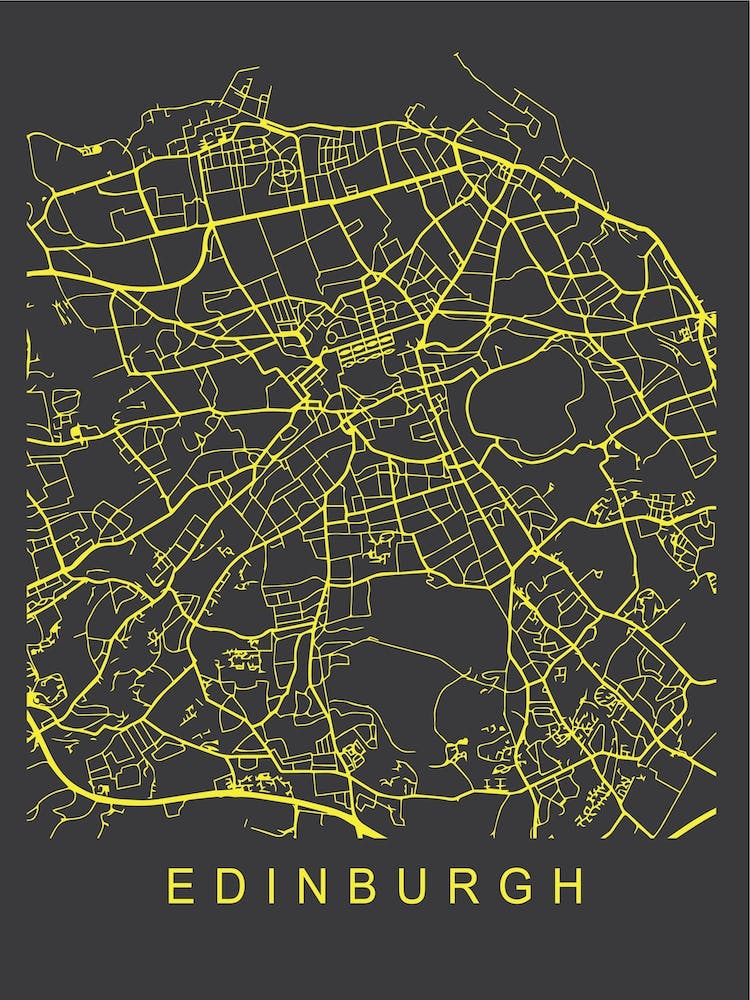 Edinburgh Map Neon