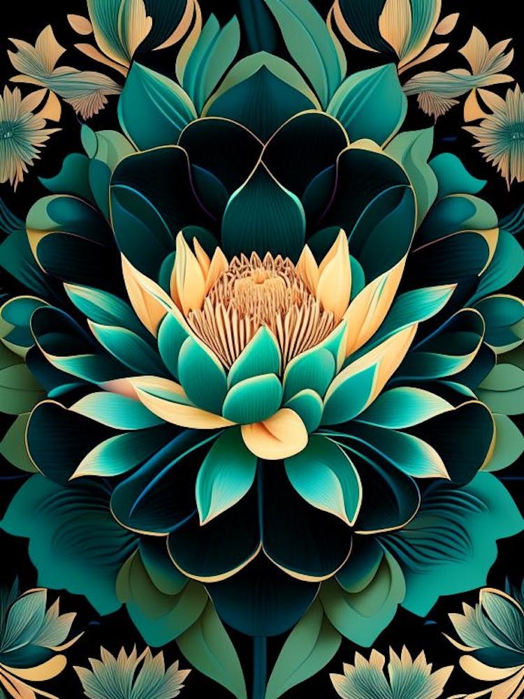 Lotus Flower Pattern Fauvism Matisse 1