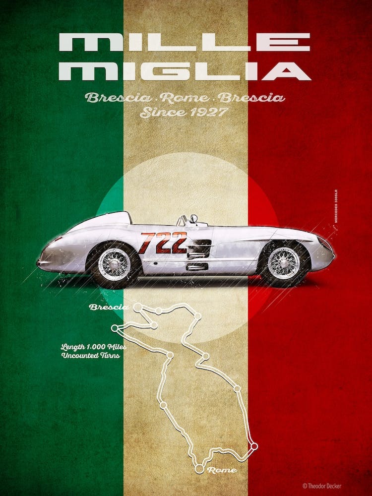 Mille Miglia MB 300SLR Moss Vintage