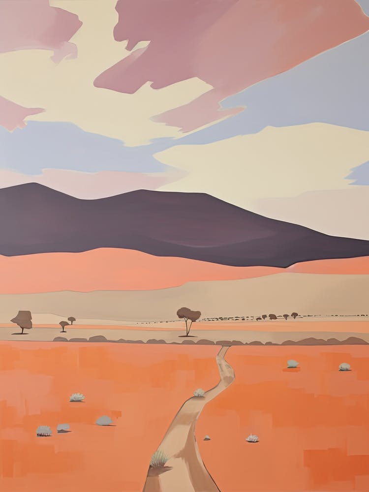 Patagonian Desert (Patagonian Steppe)   Argentina, Contemporary Abstract Illustration 4
