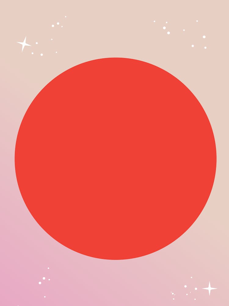 Red Circle Space Art