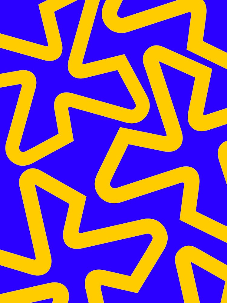 Abstract Pattern In Blue And Yellow