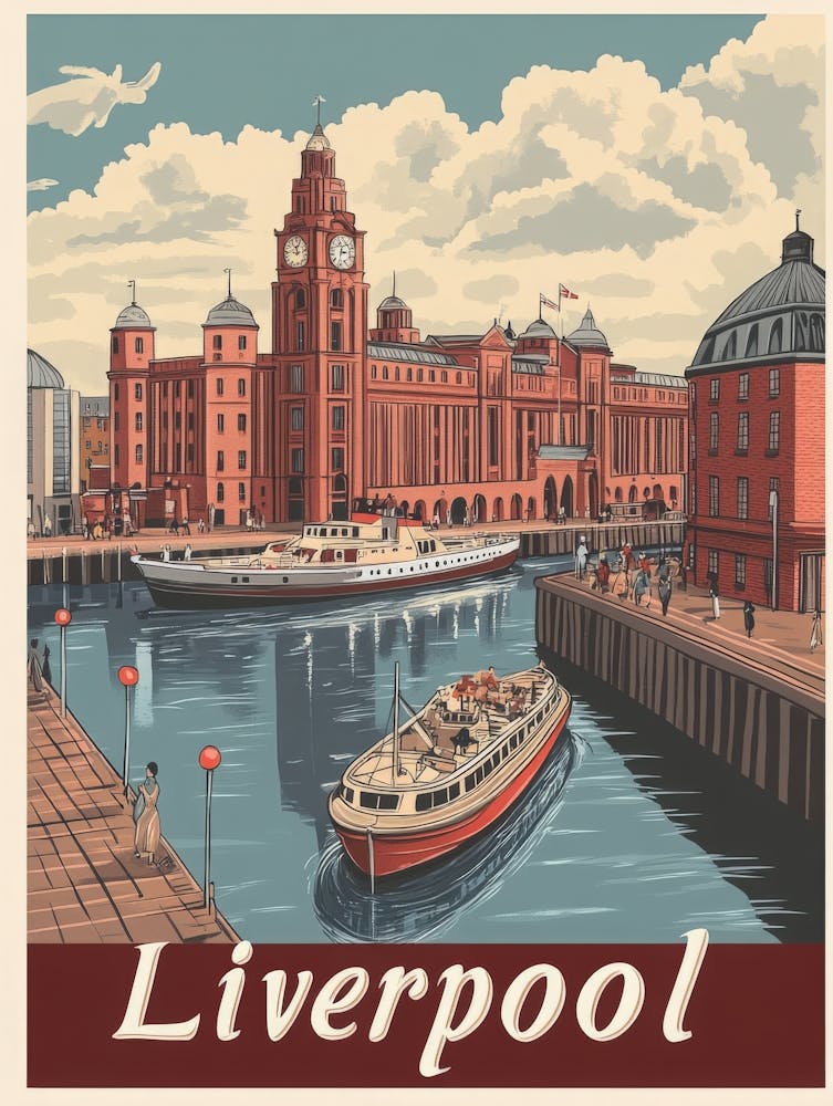 Aihrgdesign A Classic 1960s Travel Poster For Liverpool 3