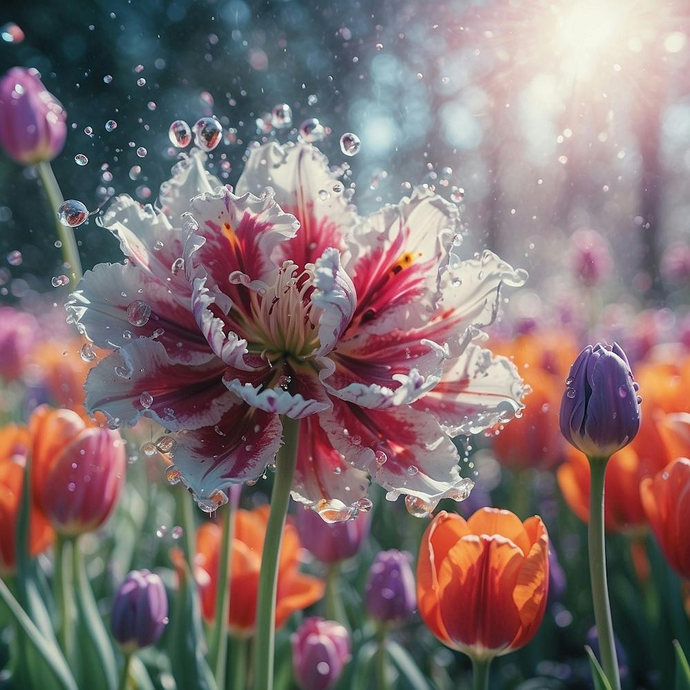 Flowers With Water Droplets