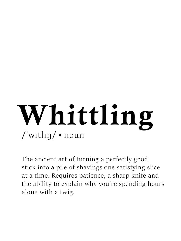 Whittling Definition Poster - Dictionary