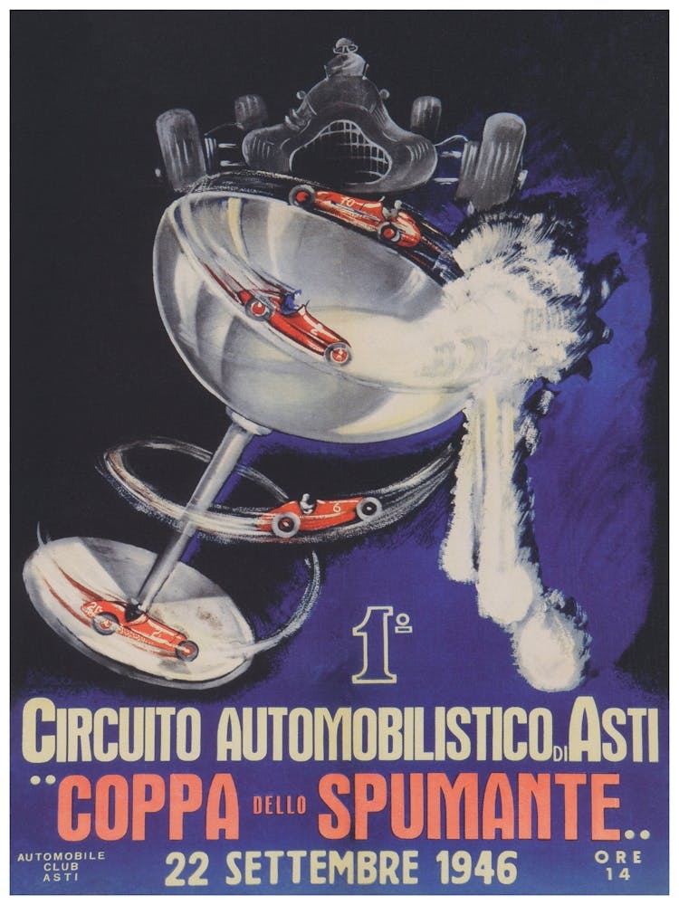Italian Car Race Vintage Poster