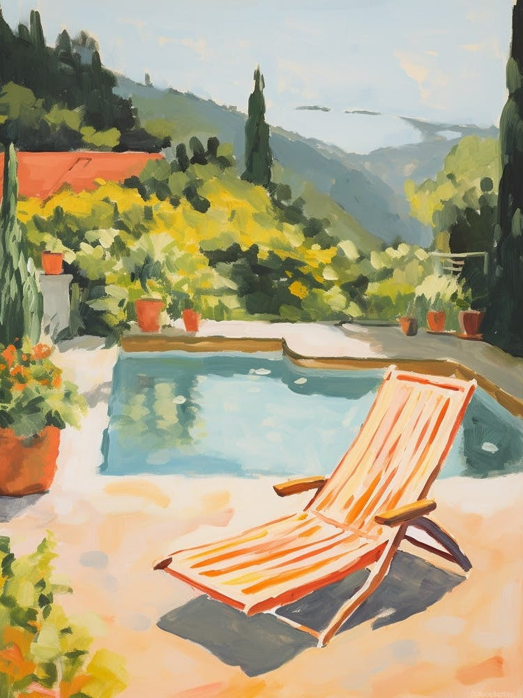 Sun Lounger By The Pool In Tuscany Italy 4