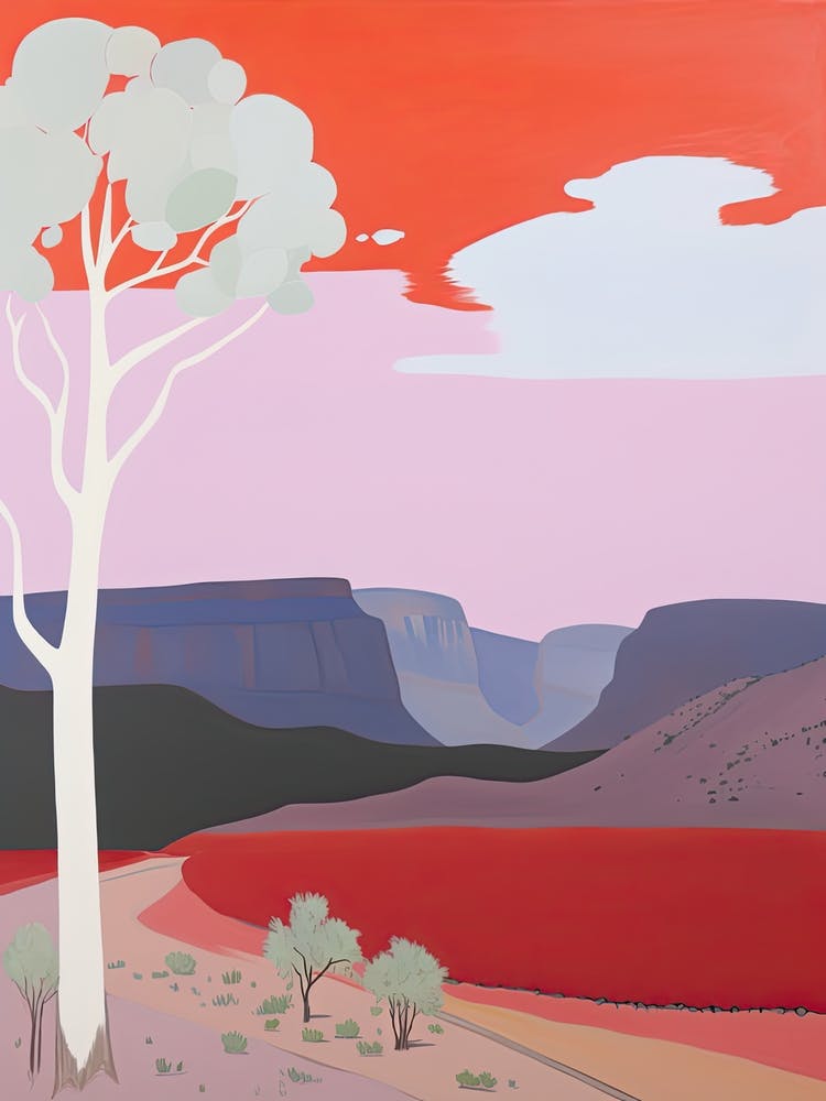 Karoo Desert   South Africa, Contemporary Abstract Illustration 3