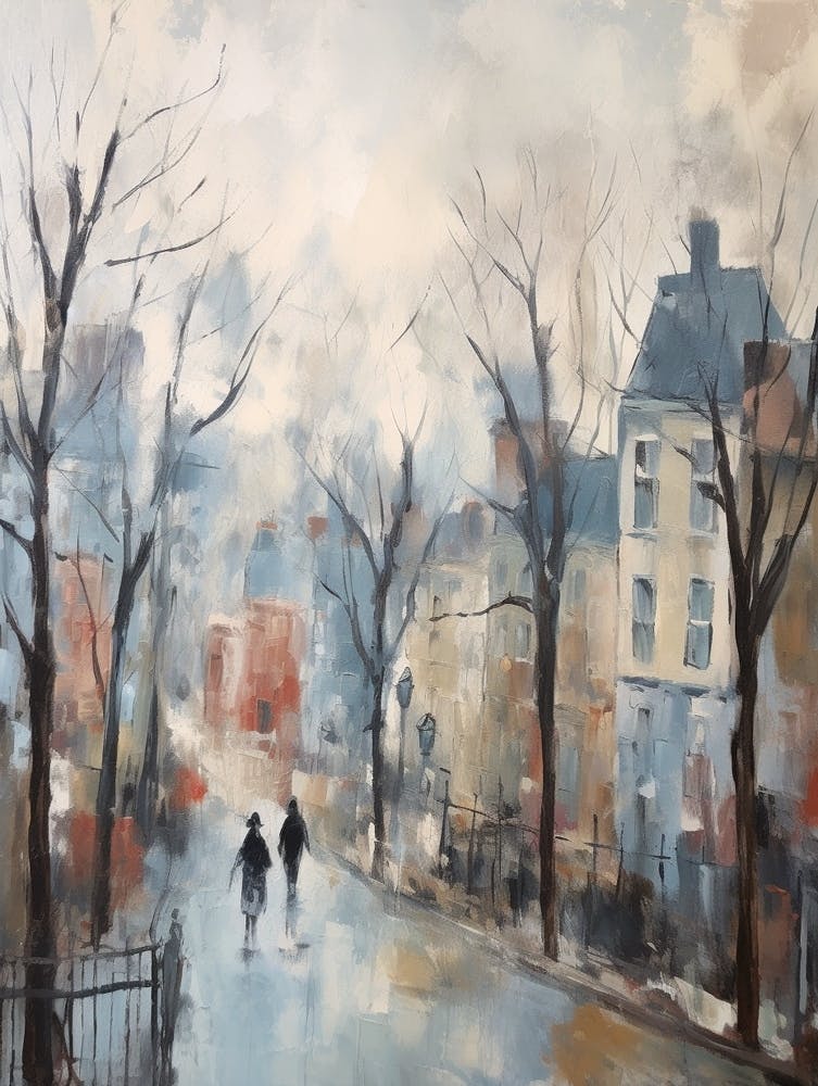 Winter City Park Painting Holland Park London 2
