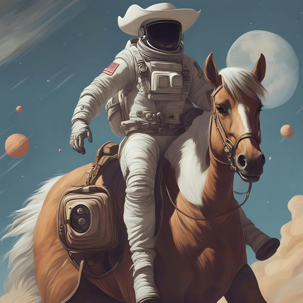 Astronaut On Horseback