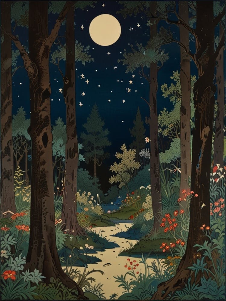 William Morris Forest At Night 22