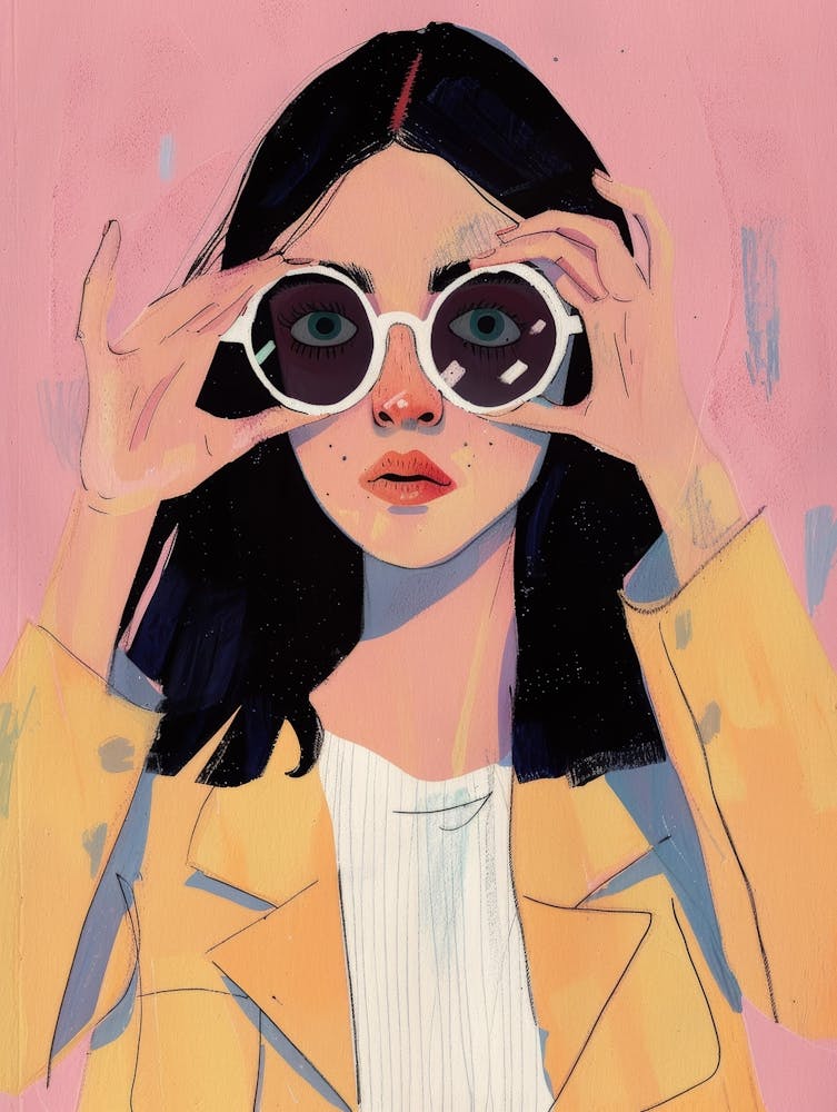 Asian Girl With Sunglasses