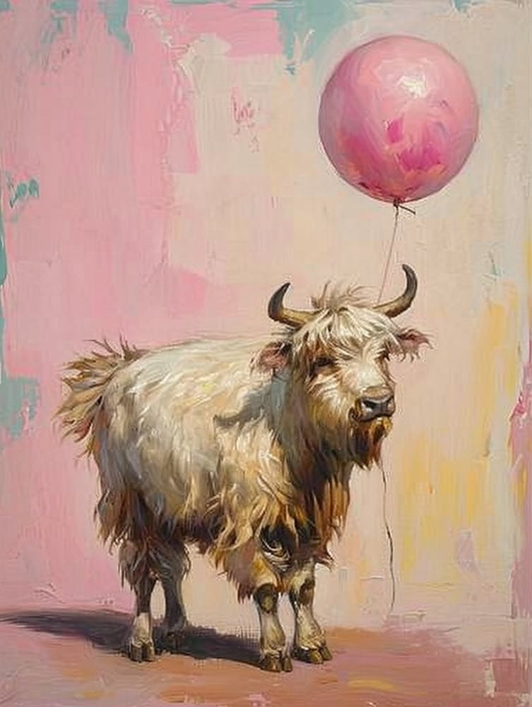 Cute Yak 2 With Balloon