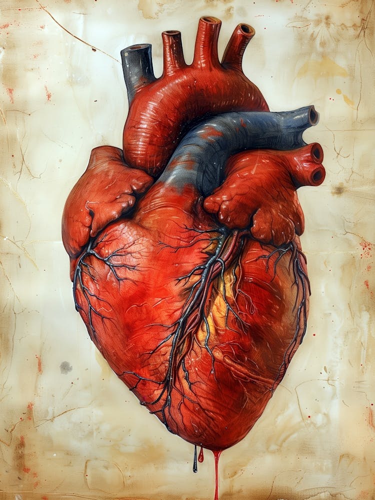 Human Heart anatomy biology art