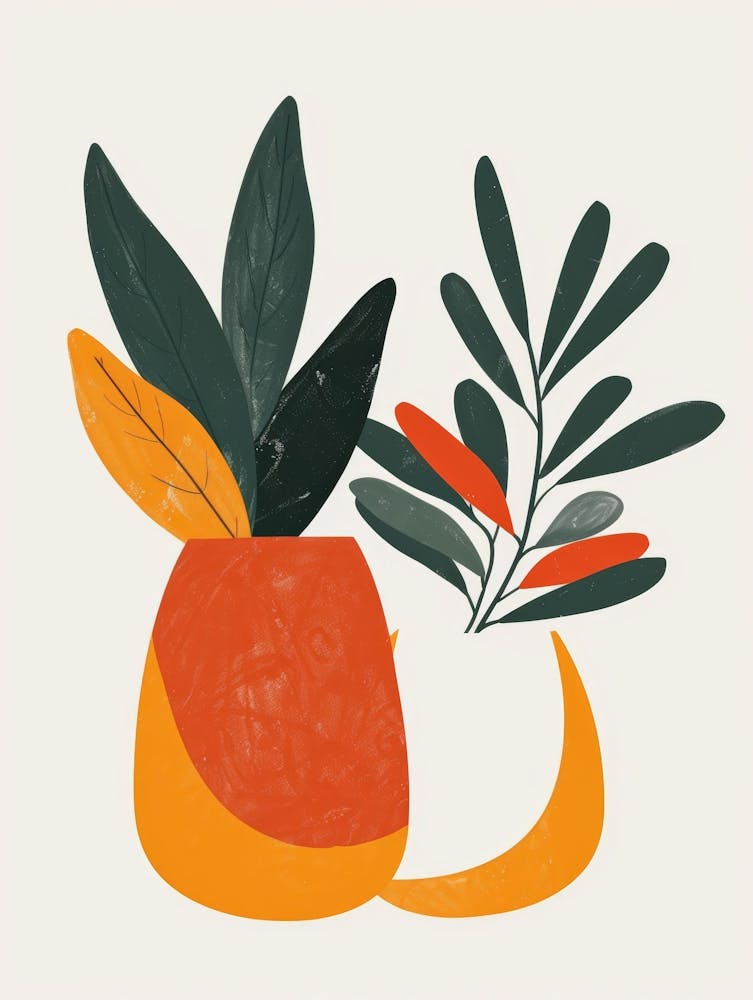 Orange And Yellow Vases