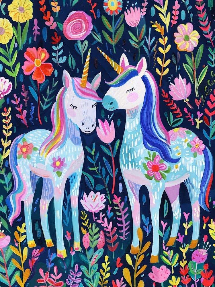 Unicorn Friends Fauvism Inspired