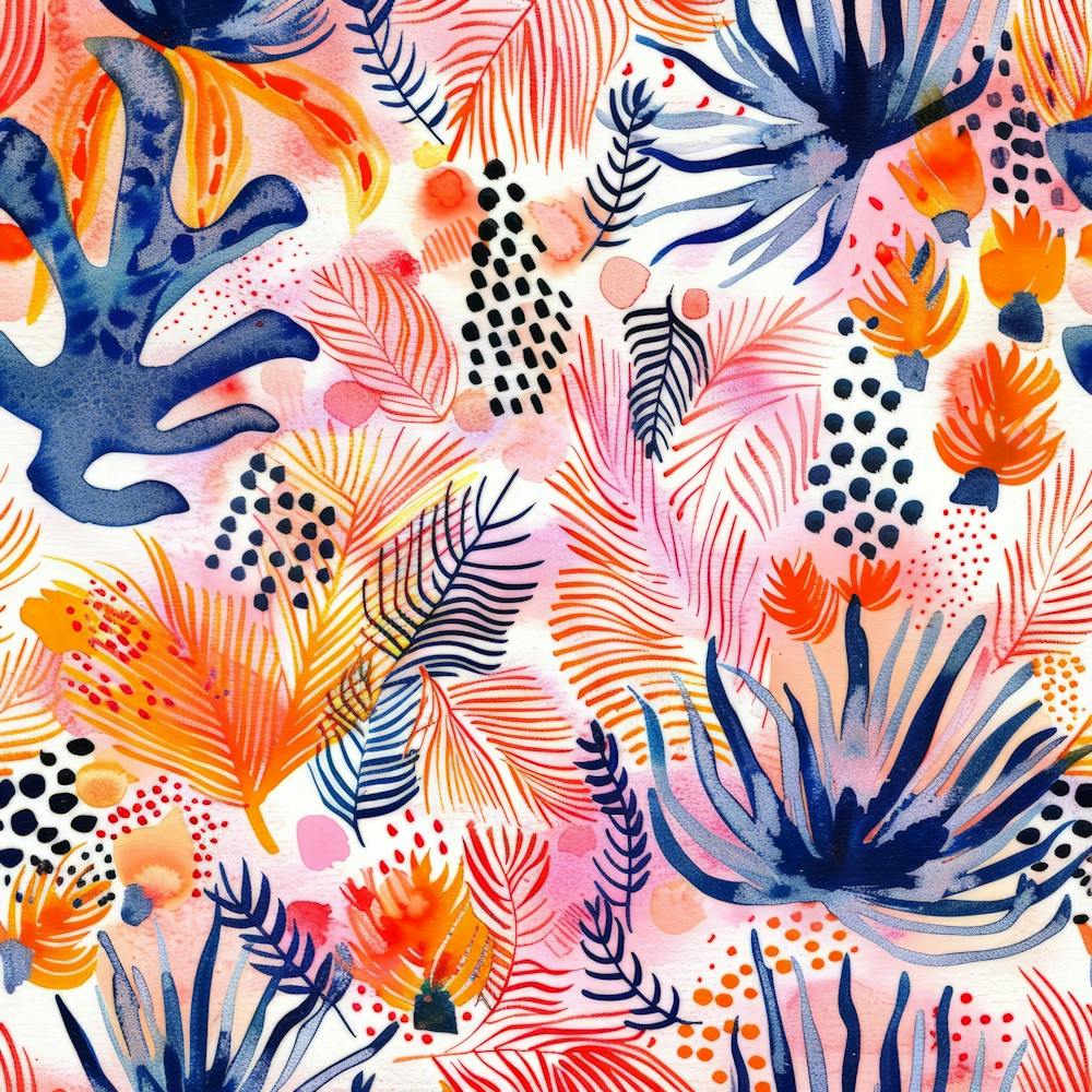 Tropical Watercolor Pattern