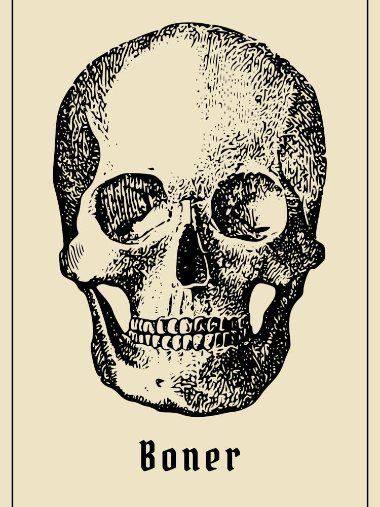 Funny Skull Bone Sign