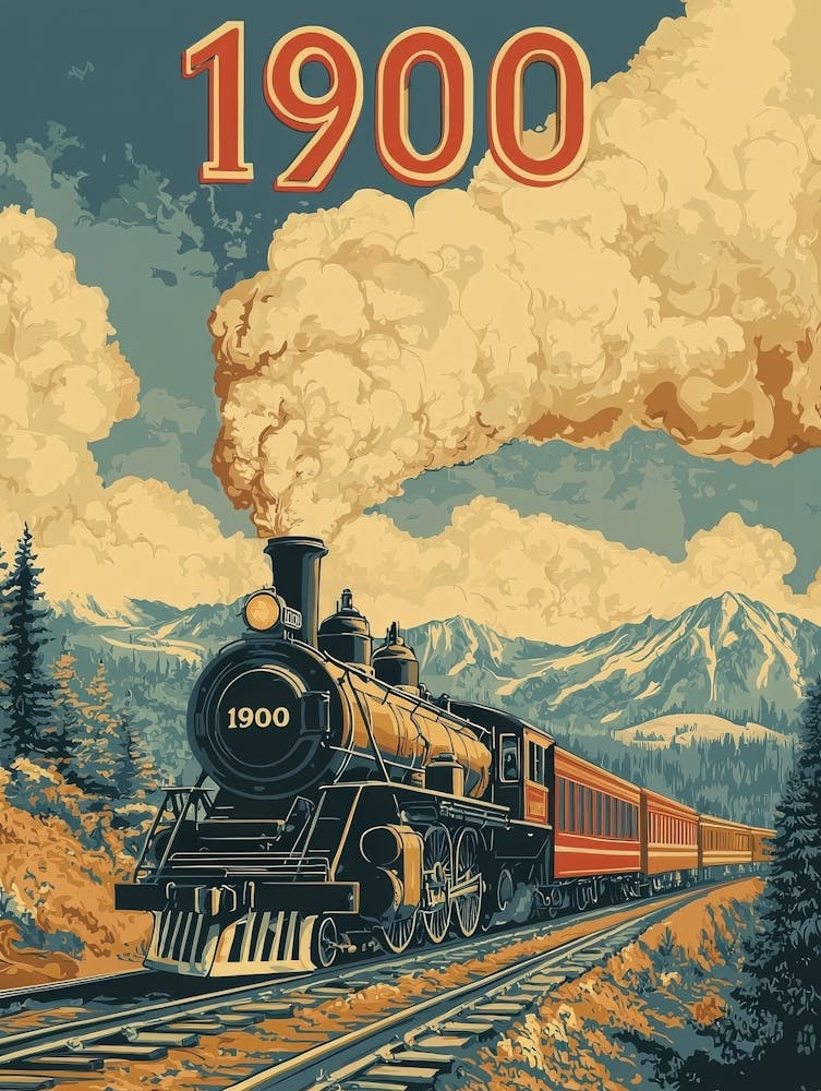 Aihrgdesign A Vintage Poster Of A Steam Locomotive In 1900 Tr 3a3bdc17 D7d4 4a64 A0bd Ad46fe47f76e 1