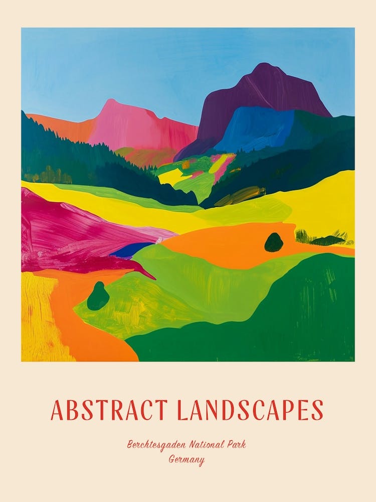 Colourful Abstract Berchtesgaden National Park Germany 4 Poster
