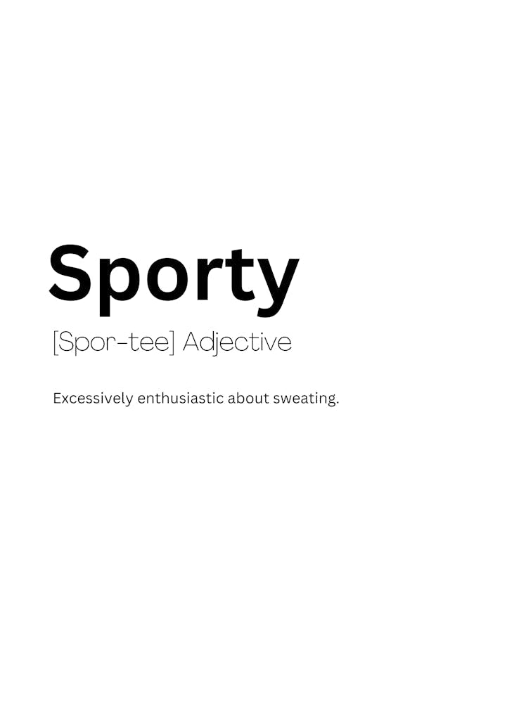 Sporty Definition Meaning