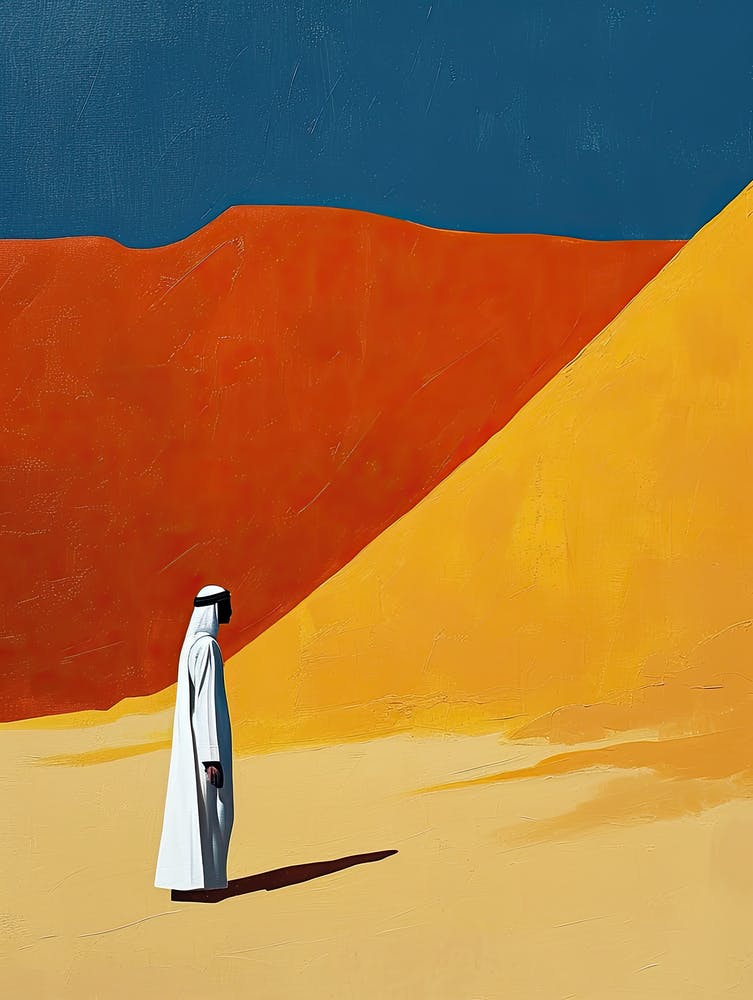 Man In The Desert, Minimalism Arabian
