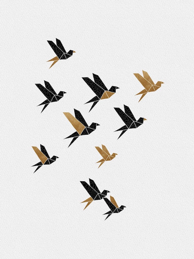 Origami Birds Collage Ii