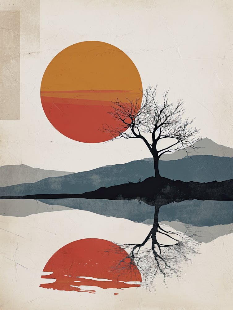 Sunset Canvas Print, Minimalism