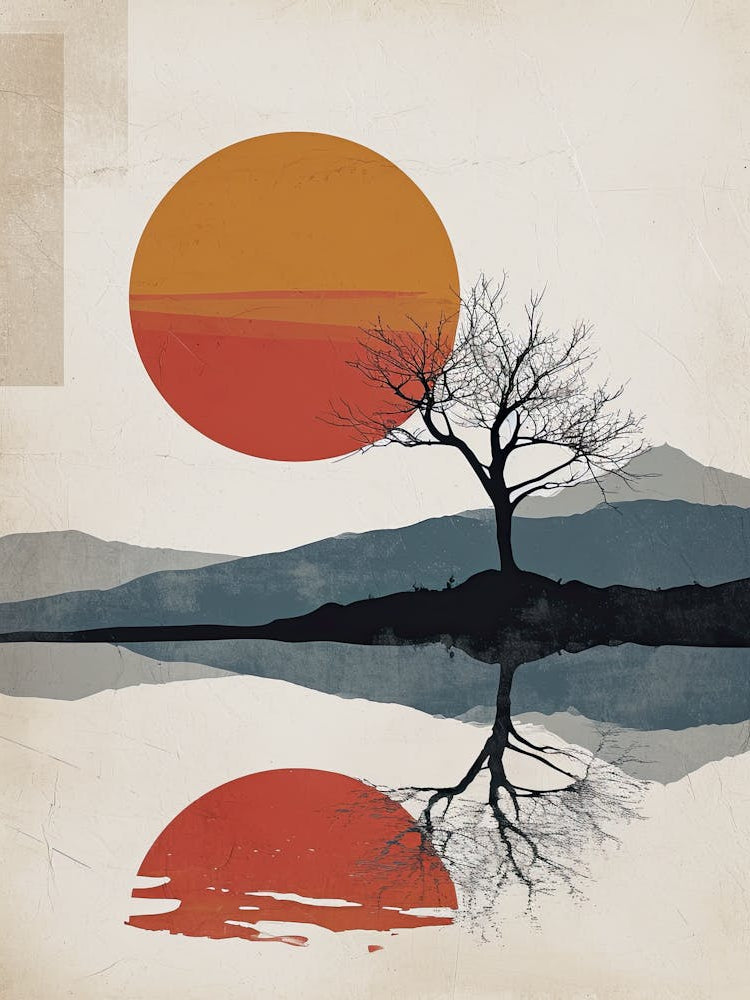 Sunset Canvas Print, Minimalism