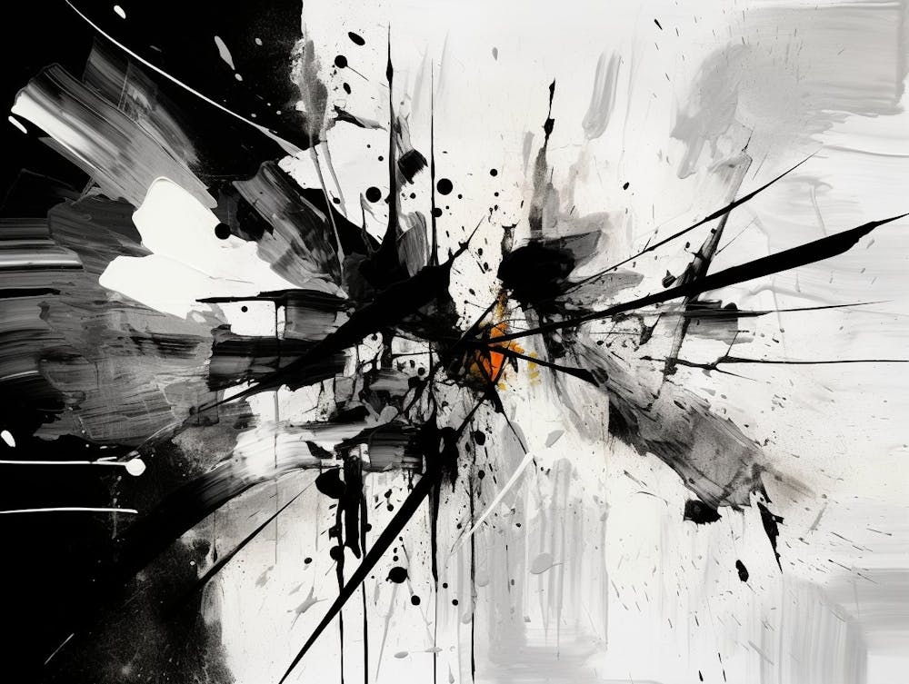 Conflict Abstract Black And White 6