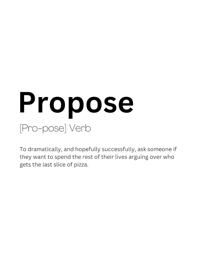 Propose Definition Meaning