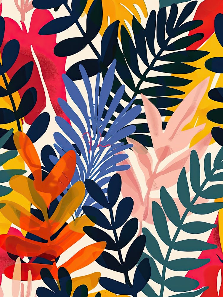 Blissful Leaves Matisse Style