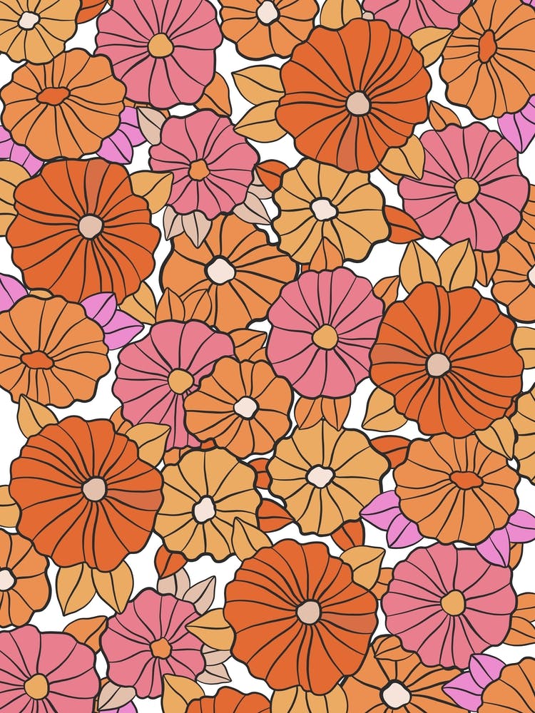 Groovy 60s 70s Flowers
