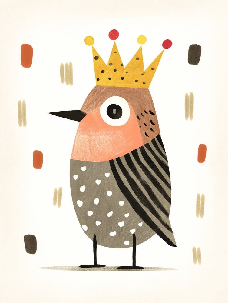 Little Hawk Wearing A Crown