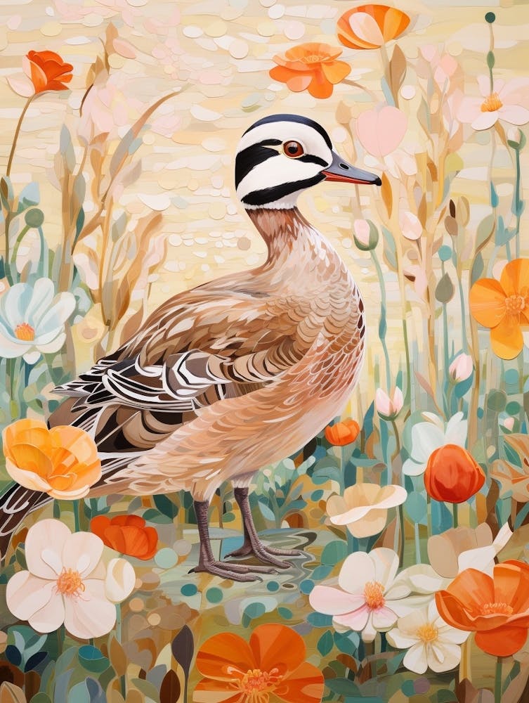 Wood Duck 1 Detailed Bird Painting