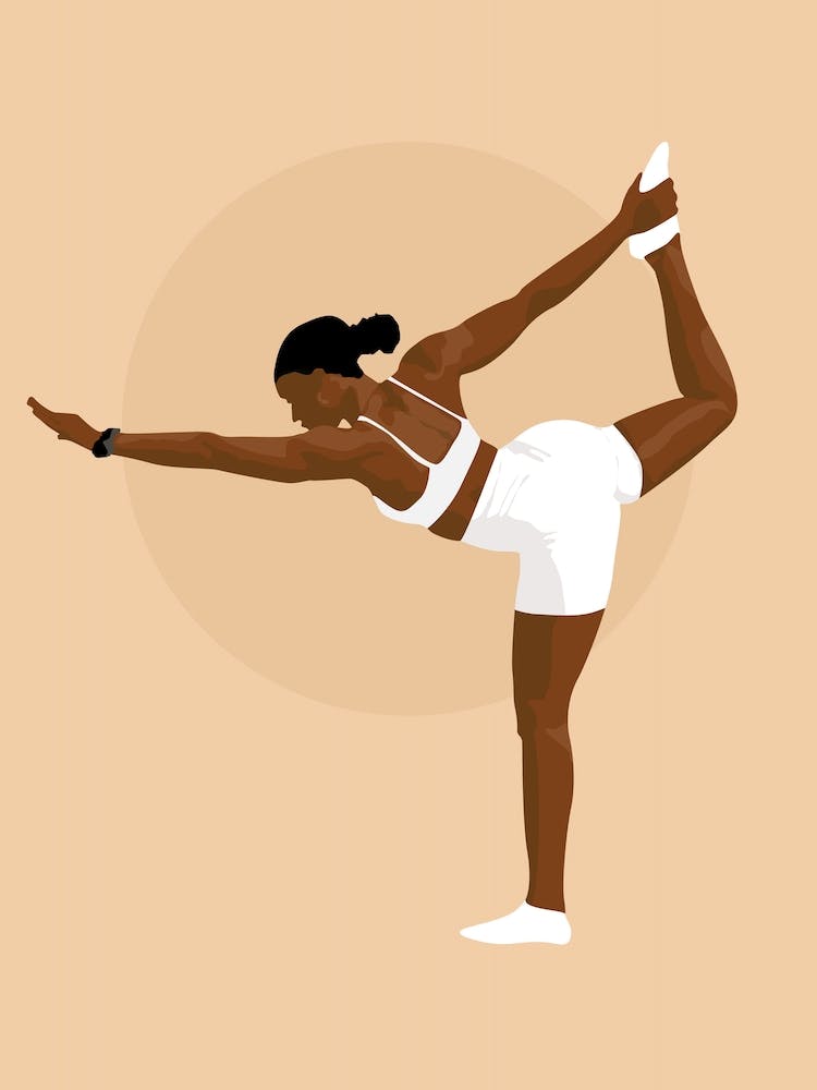 African Woman In Yoga Pose
