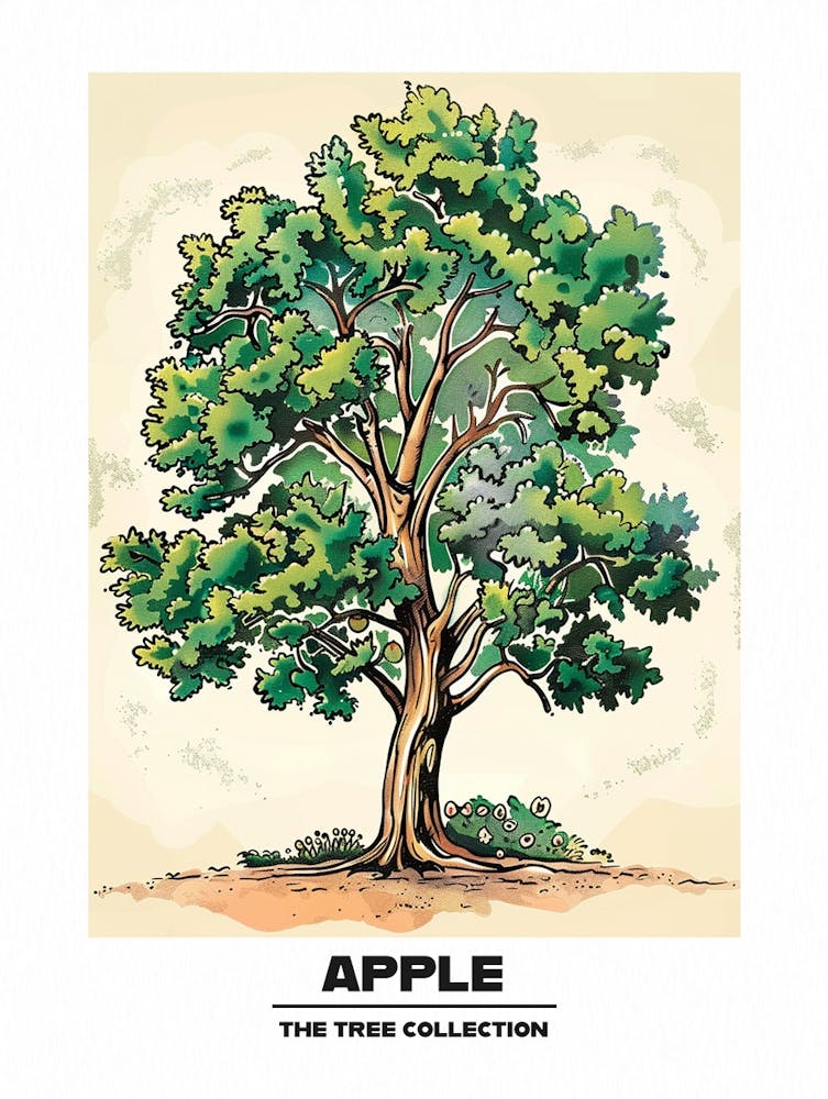 Apple Tree Storybook Illustration 1 Poster