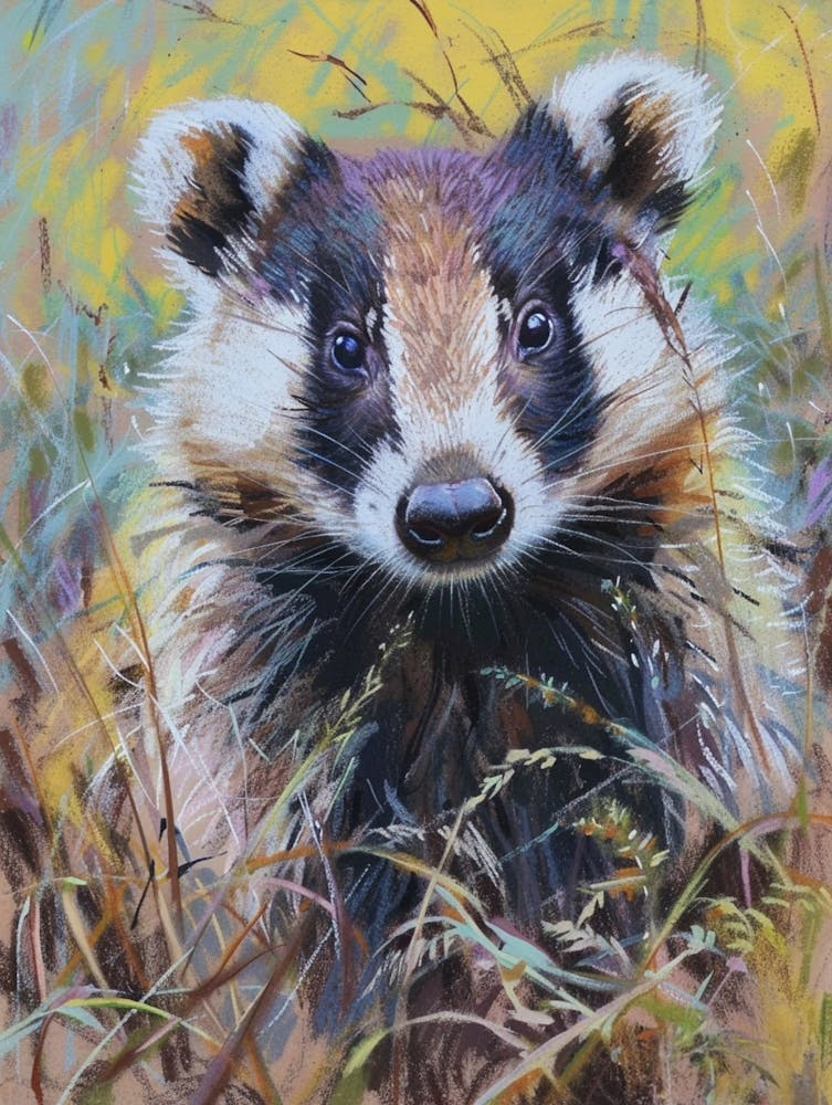 Badger Pastel Watercolour 4