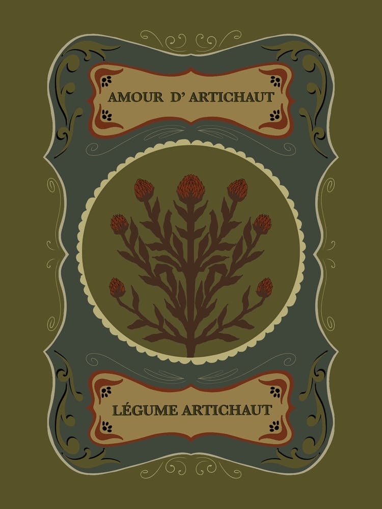 Artichoke Botanical Poster