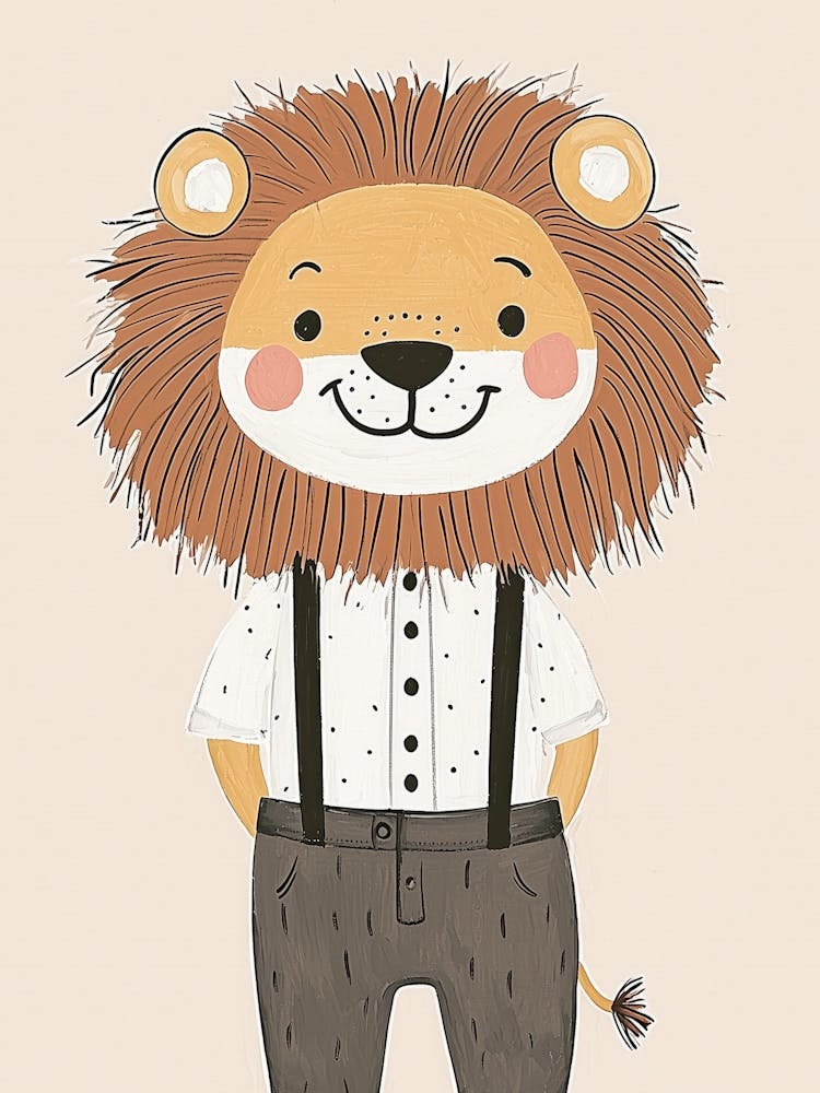 Lion Print nursery wall art
