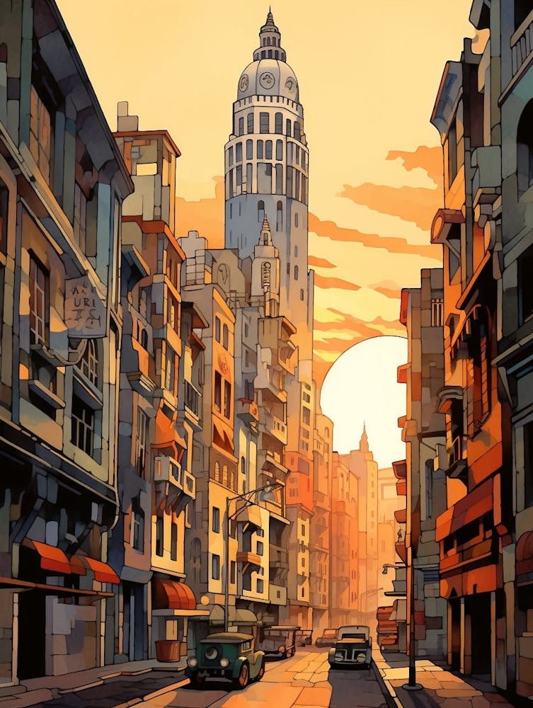 Galata Tower Pixel Art 4