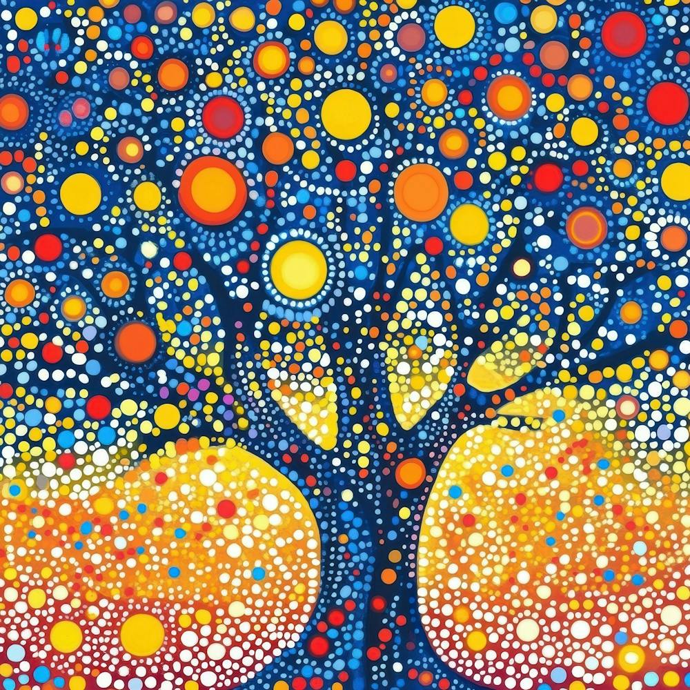 Points Colorés et Cercle d'Arbre 13