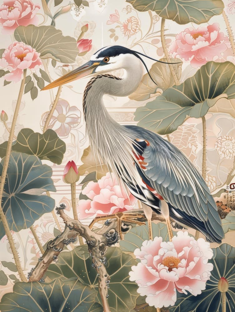 Heron On Lotus
